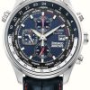 Men'S Citizen | Citizen Red Arrows Chronograph Eco-Drive Blue Leather