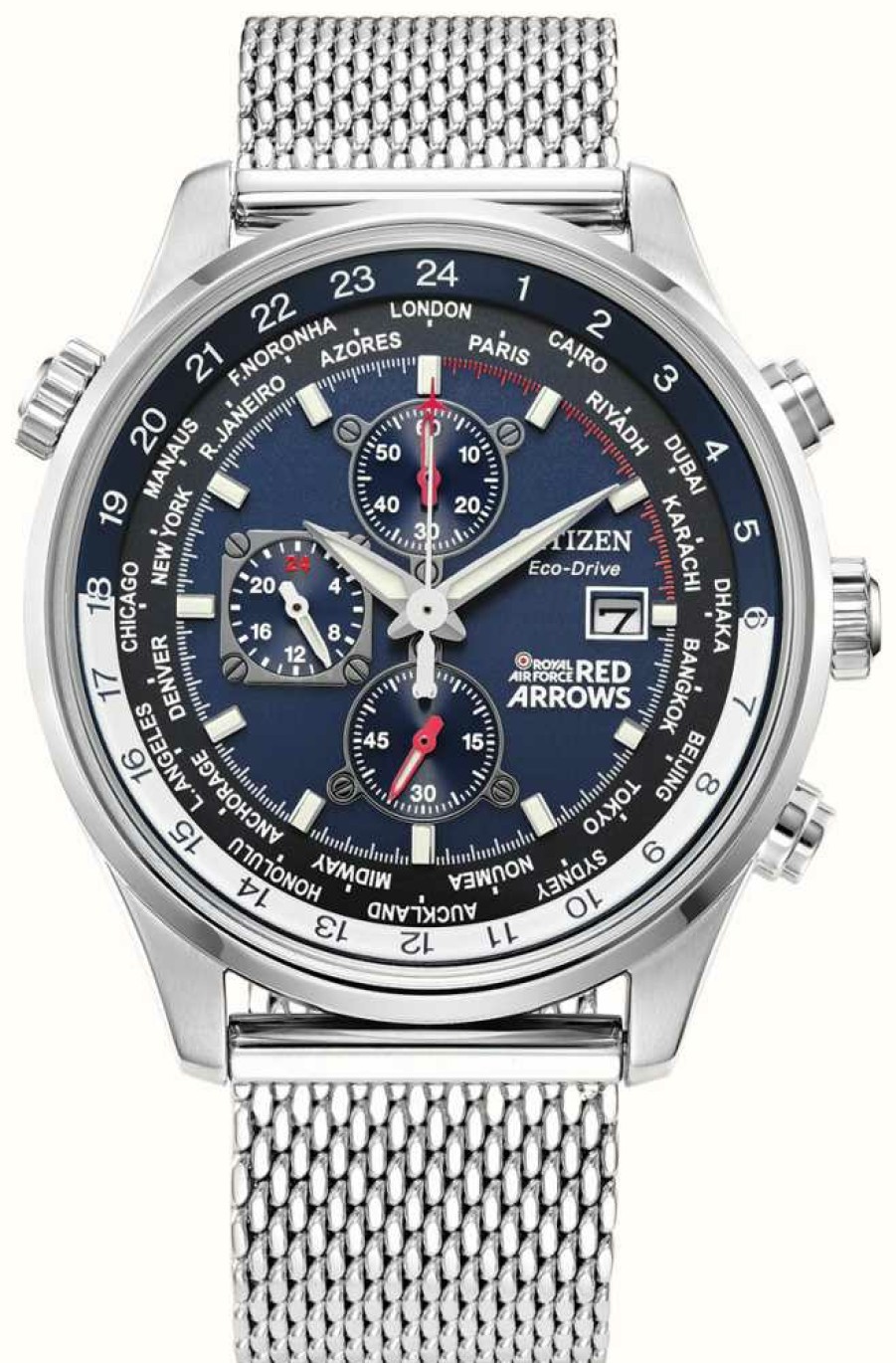 Men'S Citizen | Citizen Red Arrows Chronograph Eco-Drive Stainless Steel