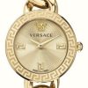 Women'S Versace | Versace Stud Icon (26Mm) Gold Dial / Gold Pvd Stainless Steel