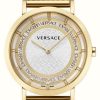 Women'S Versace | Versace New Generation (36Mm) Silver Dial / Gold Pvd Stainless Steel