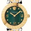 Women'S Versace | Versace Greca Icon (36Mm) Green Dial / Two-Tone Stainless Steel