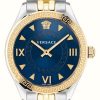 Women'S Versace | Versace Hellenyium (35Mm) Blue Dial / Two-Tone Stainless Steel