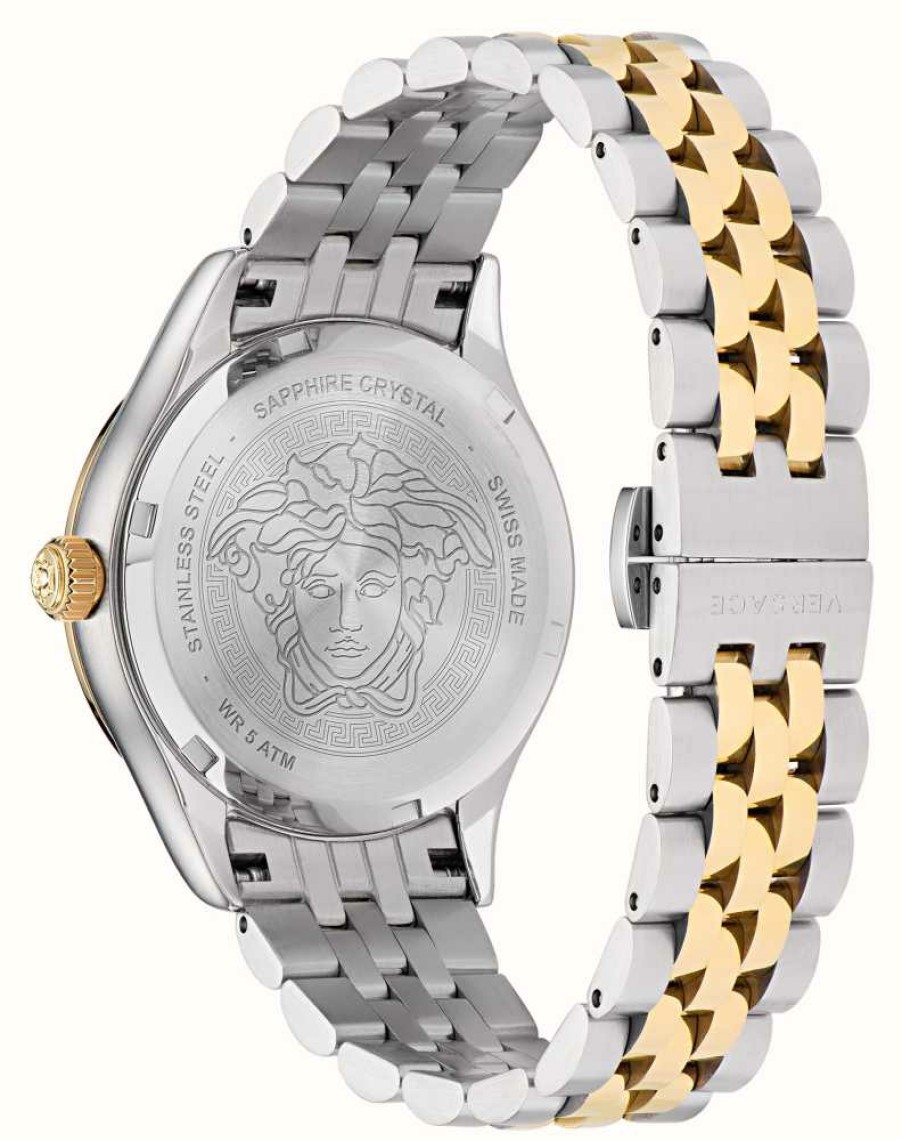 Women'S Versace | Versace Hellenyium (35Mm) Blue Dial / Two-Tone Stainless Steel