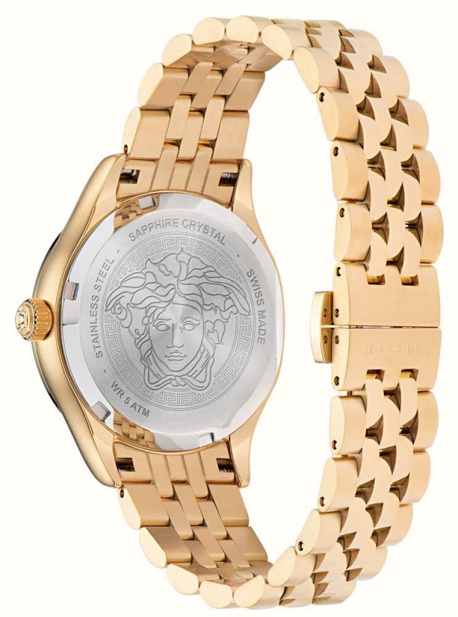 Women'S Versace | Versace Hellenyium (35Mm) Black Dial / Gold Pvd Stainless Steel