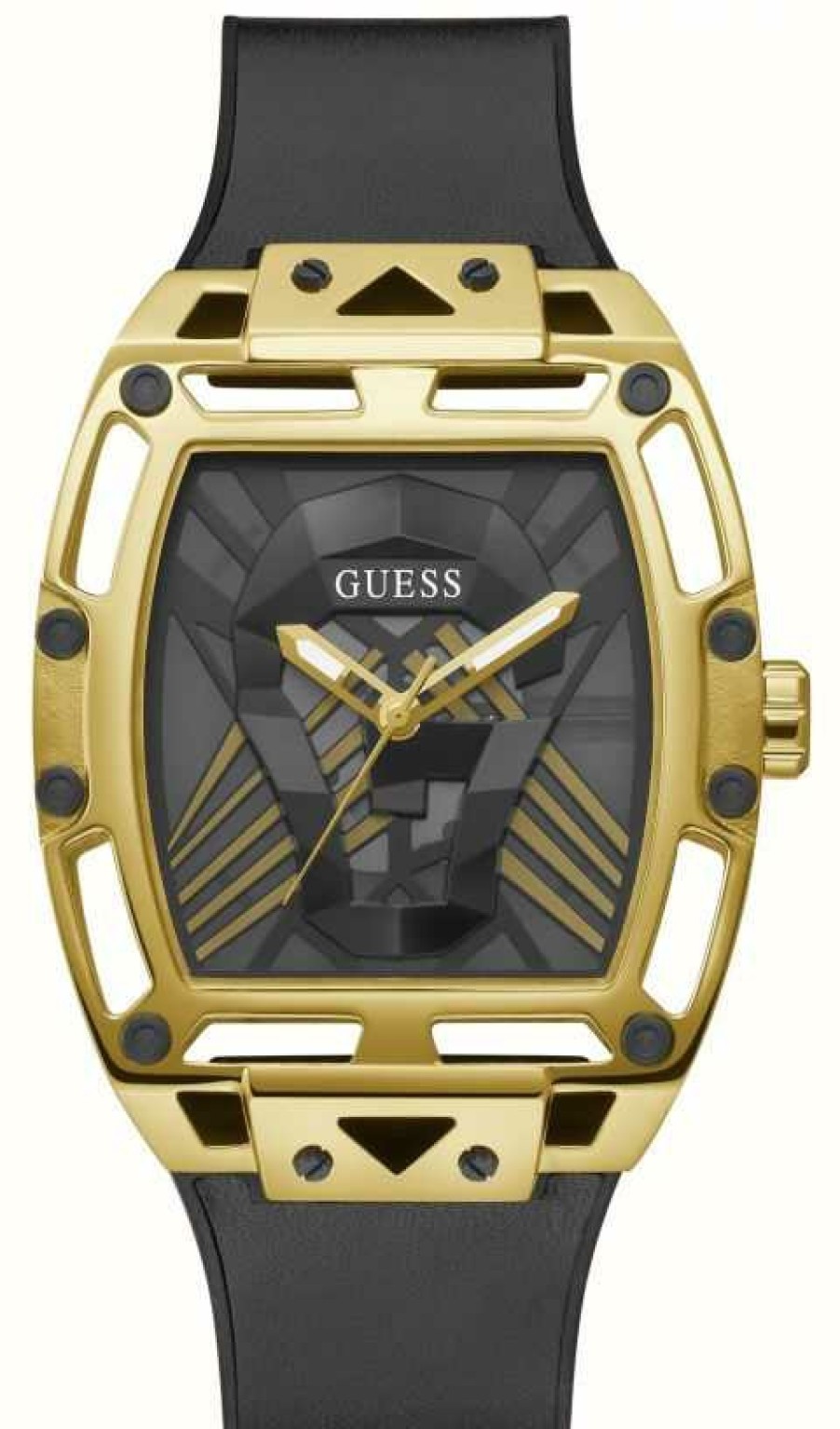 Men'S Guess | Guess Men'S Legend | Black Dial | Black Leather Strap