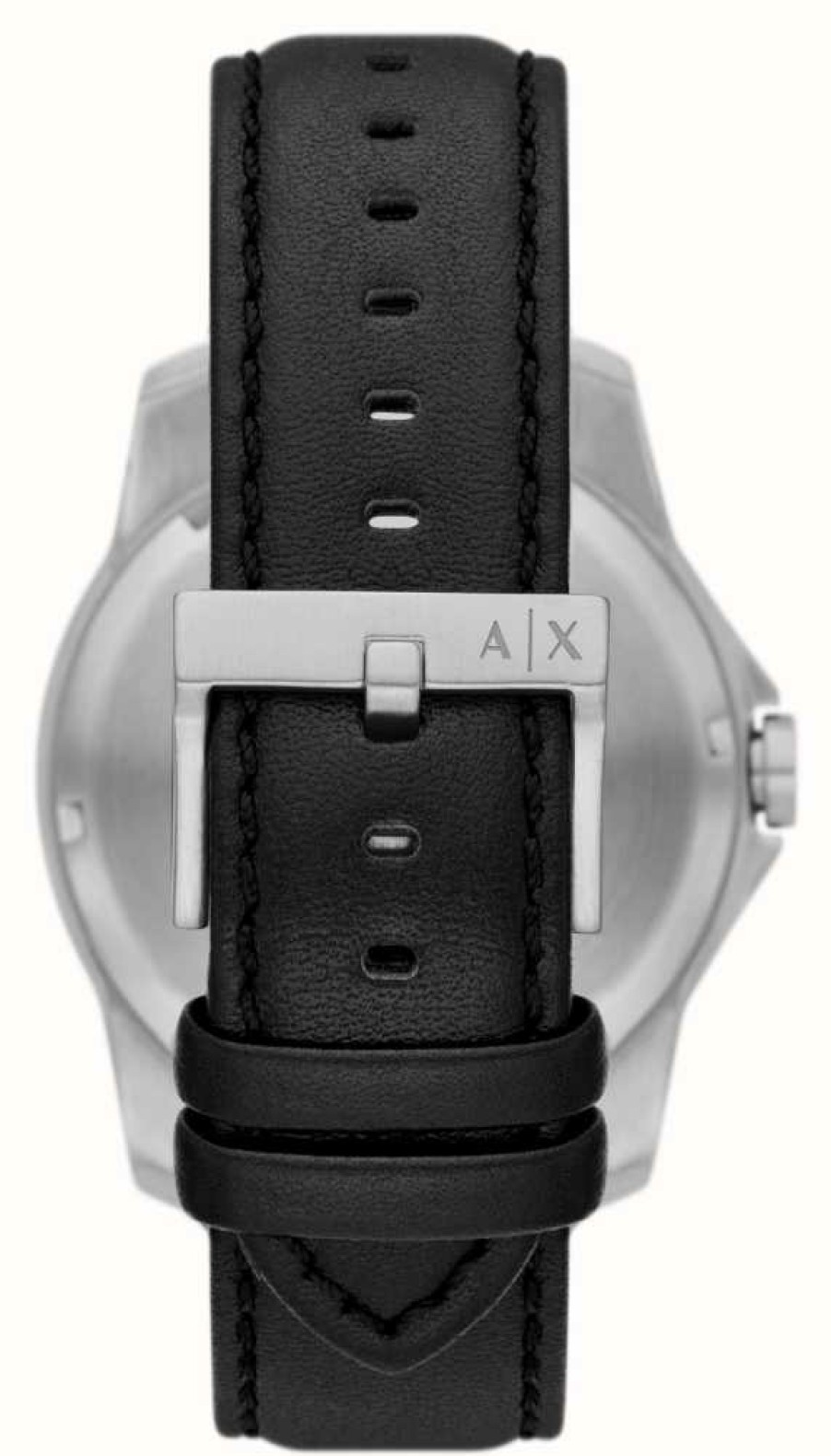 Men'S Armani Exchange | Armani Exchange Men'S | Grey Dial | Black Leather Strap