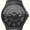 Men'S Armani Exchange | Armani Exchange Men'S | Black Dial | Black Stainless Steel Bracelet