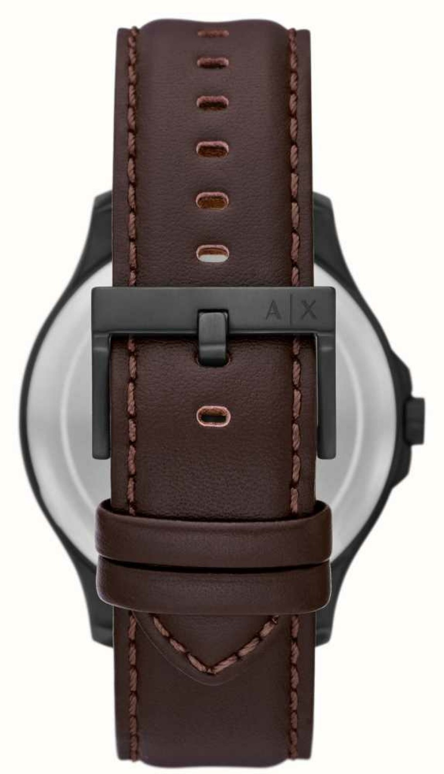 Men'S Armani Exchange | Armani Exchange Men'S | Black Dial | Brown Leather Strap