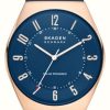 Men'S Skagen | Skagen Grenen | Blue Dial | Blue Leather Strap