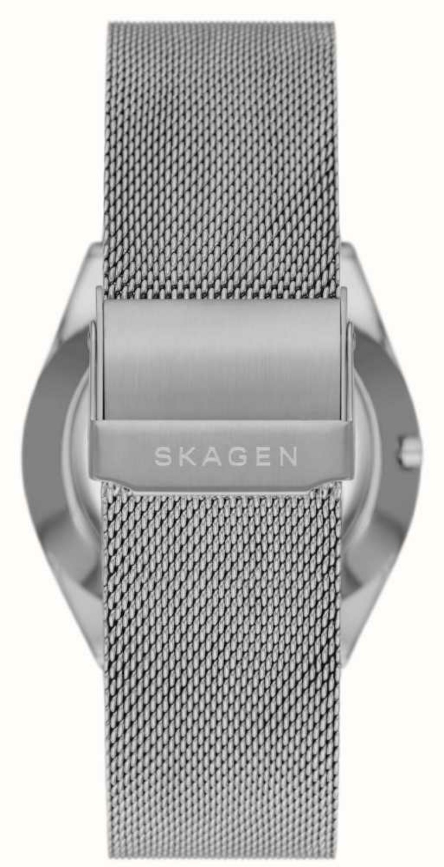 Men'S Skagen | Skagen Men'S Grenen Solar Grey Dial Steel Mesh Bracelet