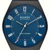 Men'S Skagen | Skagen Men'S Grenen Solar | Blue Dial | Black Steel Mesh Bracelet