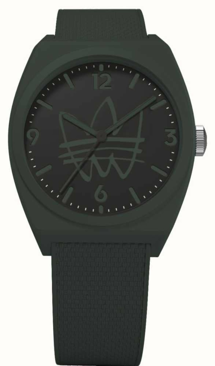 Women'S Adidas | Adidas Project Two | Black Logo Dial | Green Resin Strap