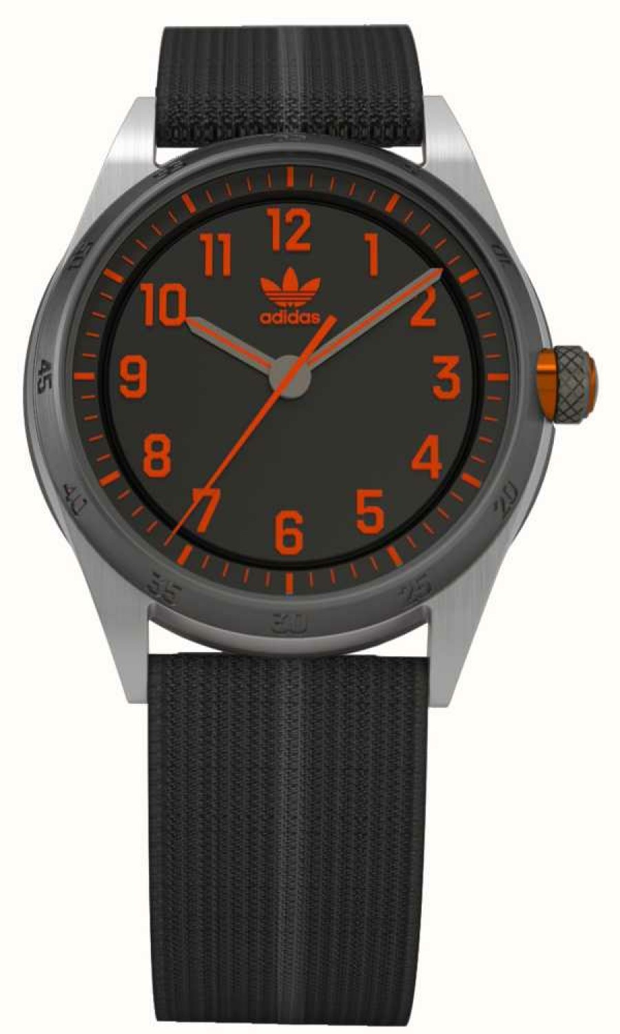 Women'S Adidas | Adidas Code Four | Black Dial | Grey Nylon Strap