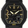 Men'S Timex | Timex X Ufc Colossus Black Dial / Black Resin