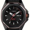 Men'S Timex | Timex X Ufc Pro Black Dial / Black Silicone