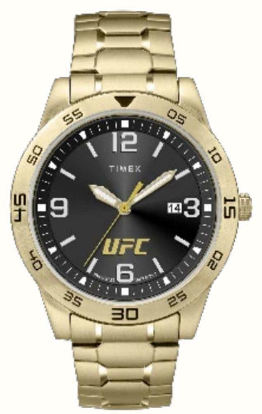 Men'S Timex | Timex X Ufc Legend Black Dial / Gold Pvd Stainless Steel