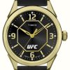 Men'S Timex | Timex X Ufc Athena Black Dial / Black Silicone