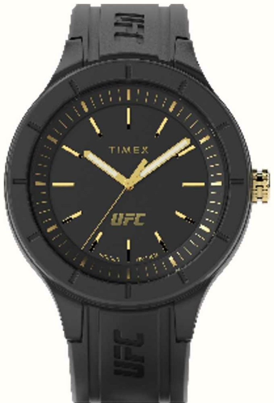 Men'S Timex | Timex X Ufc Shogun Black Dial / Black Rubber