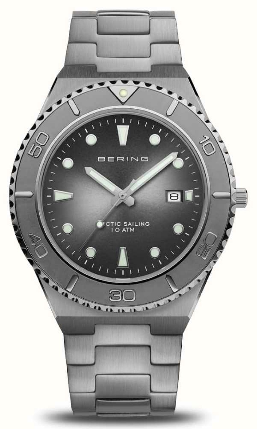 Men'S Bering | Bering Arctic Sailing | Grey Dial | Gun Metal Stainless Steel