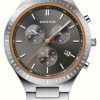 Men'S Bering | Bering Titan Chrono | Black Dial | Titanium Bracelet