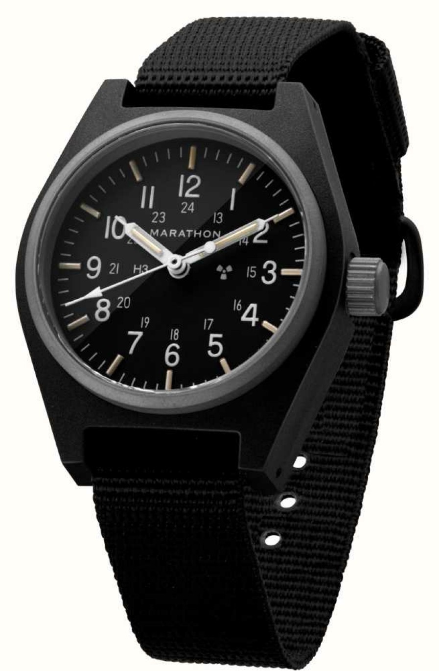 Women'S Marathon | Marathon General Purpose Mechanical | Black Dial | Black Nato Strap