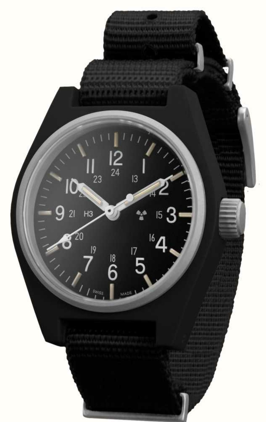 Women'S Marathon | Marathon General Purpose Quartz | Black Dial | Black Nato Strap