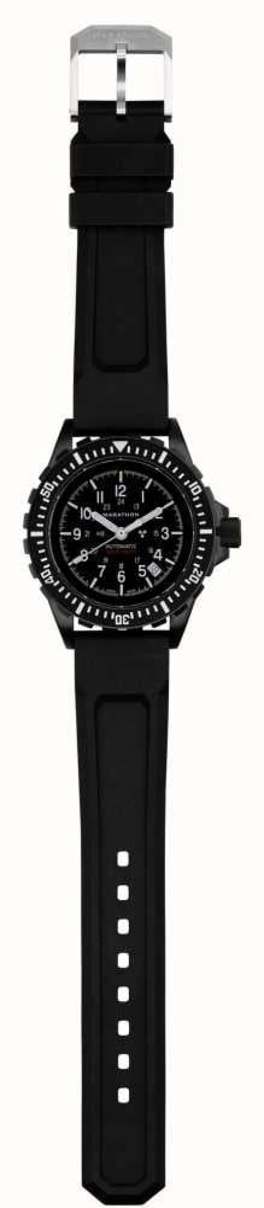 Men'S Marathon | Marathon Large Diver'S Automatic | Gsar | Black Dial | Black Silicone Strap