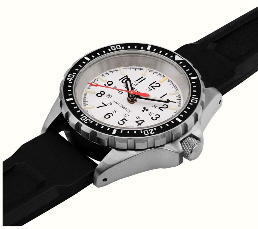 Women'S Marathon | Marathon Arctic Edition Medium Diver'S Automatic | Msar Auto | White Dial | Black Silicone Strap