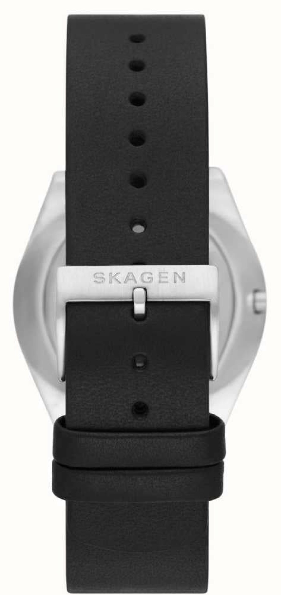 Men'S Skagen | Skagen Men'S Grenen | Blue Dial | Black Leather Strap