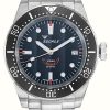 Men'S Squale | Squale 1545 Black (40Mm) Black Cotes De Geneve Dial / Stainless Steel Bracelet