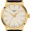 Men'S Tissot | Tissot Men'S Classic Dream | Ivory Dial | Brown Leather Strap