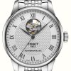 Men'S Tissot | Tissot Men'S Le Locle | Powermatic 80 | Silver Open Heart Dial | Stainless Steel Bracelet