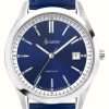 Men'S Accurist | Accurist Everyday Mens | Blue Dial | Blue Leather Strap