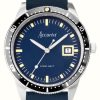 Men'S Accurist | Accurist Dive Mens | Blue Dial | Blue Leather Strap