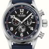 Men'S TW Steel | Tw Steel Swiss Volante Fast Lane World Rally Championship Special (48Mm) Black Dial / Blue Leather Strap