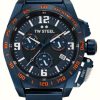 Men'S TW Steel | Tw Steel Canteen World Rally Championship Chronograph Limited Edition (46Mm) Blue Dial / Blue Leather Strap