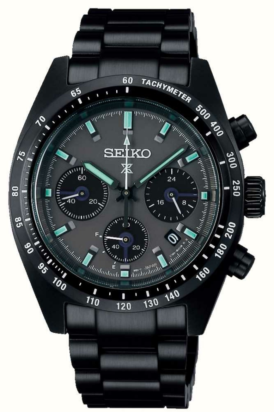 Men'S Seiko | Seiko Prospex Black Series 'Night Speedtimer' Solar Chronograph