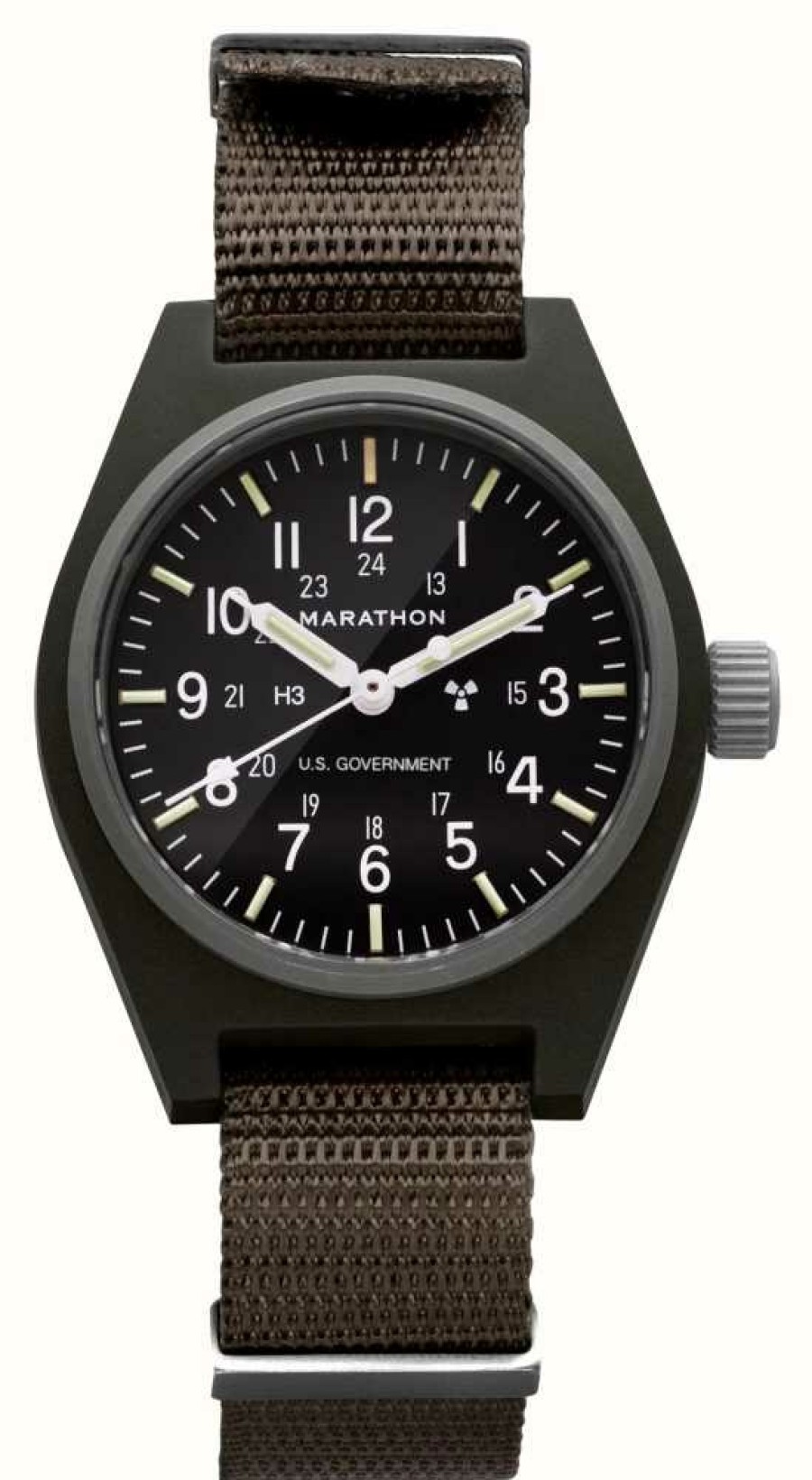 Men'S Marathon | Marathon Sage Green General Purpose Mechanical (Gpm) | Us Government | Green Brown Ballistic Nylon Strap