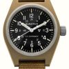 Men'S Marathon | Marathon Desert Tan General Purpose Mechanical (Gpm) | 34Mm | Us Government | Brown Ballistic Nylon Strap