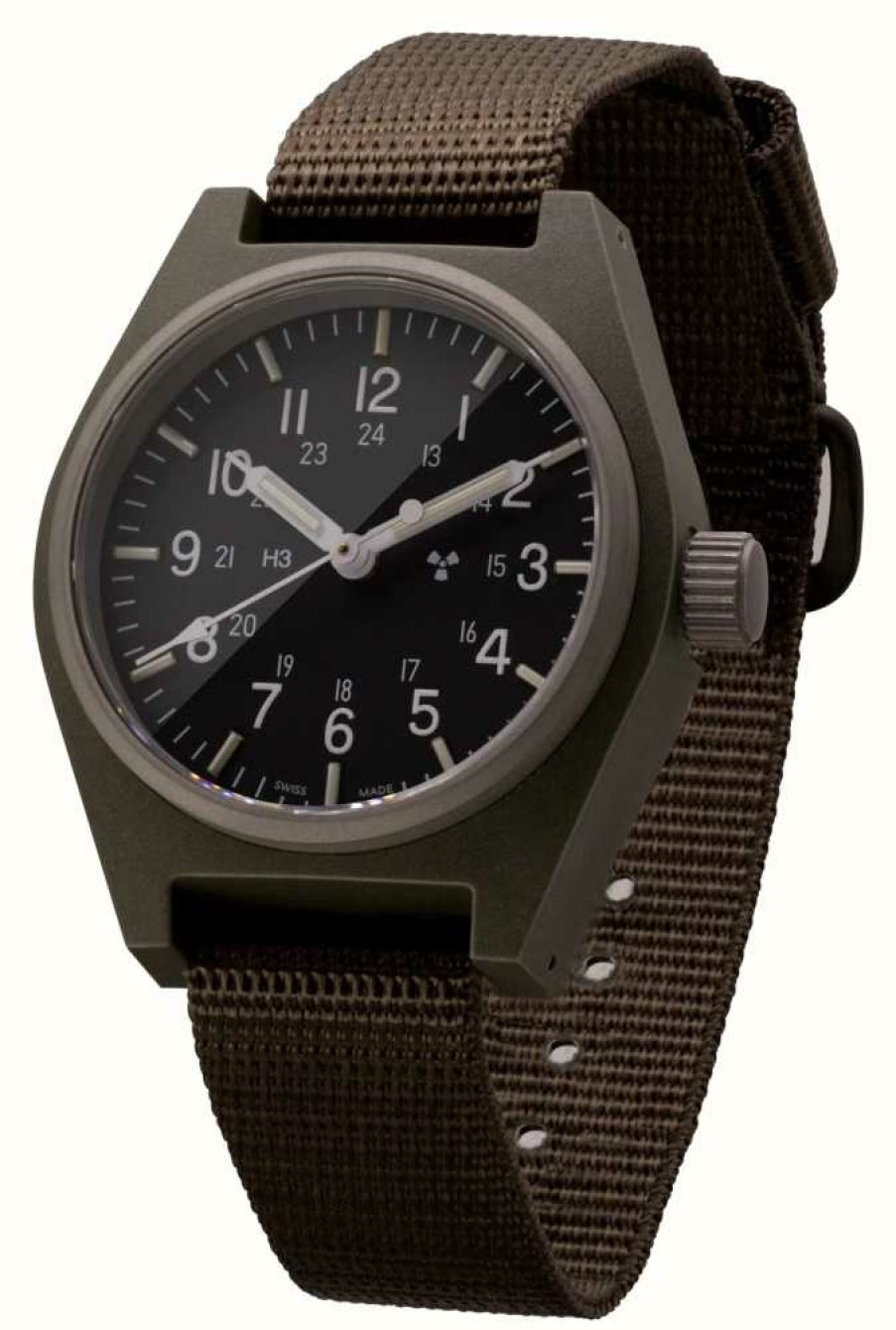 Men'S Marathon | Marathon Sage Green General Purpose Quartz (Gpq) | Sage Green Ballistic Nylon Strap