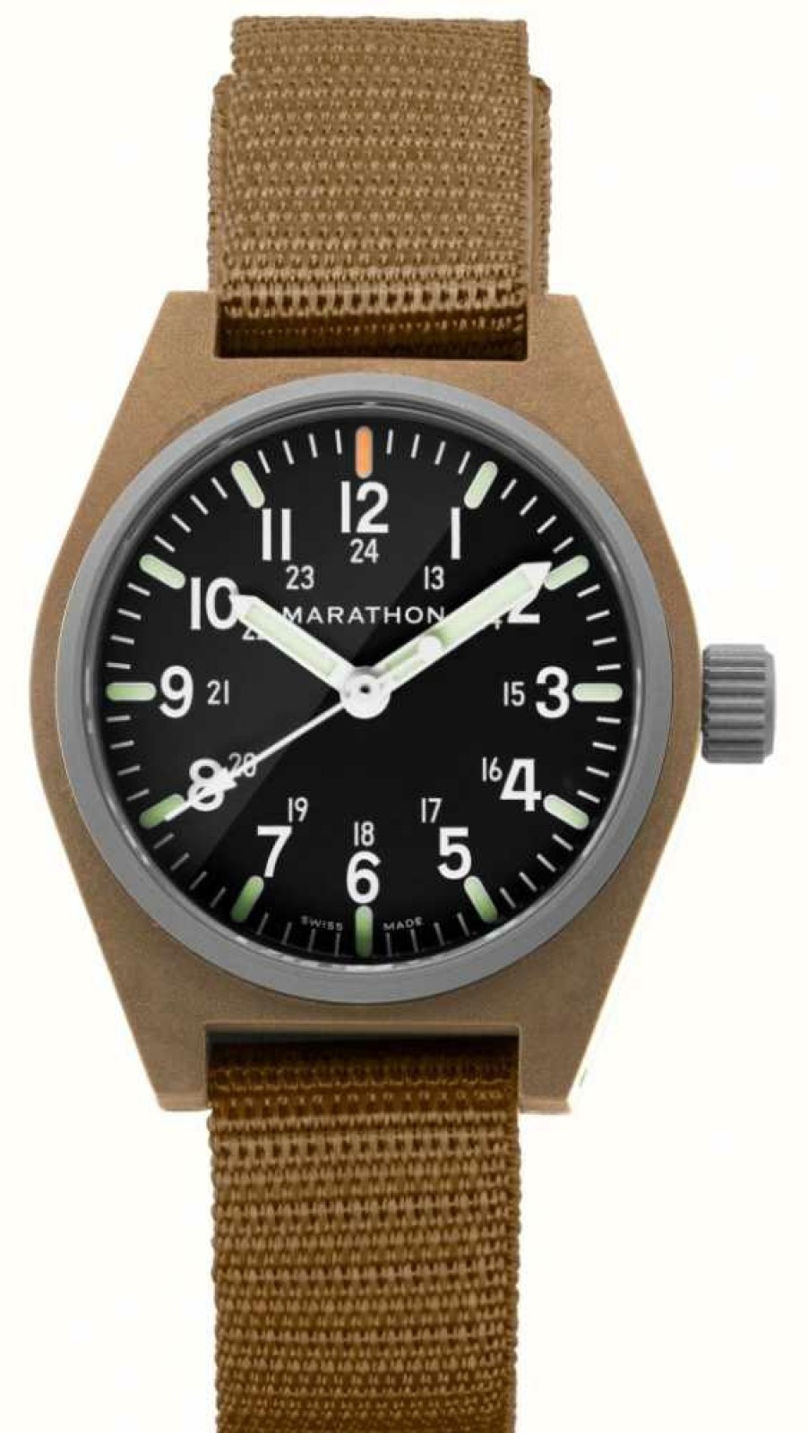 Men'S Marathon | Marathon Desert Tan General Purpose Quartz With Maraglo (Gpq) | Ballistic Nylon Strap