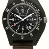 Men'S Marathon | Marathon Sage Green Pilot'S Navigator With Date | Ballistic Nylon Strap