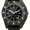 Men'S Marathon | Marathon Sage Green Pilot'S Navigator With Date | Us Government | Ballistic Nylon Strap