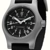 Men'S Marathon | Marathon Re-Issue Stainless Steel Gp Quartz With Date (Gpq) 39Mm | Us Government | Ballistic Nylon Strap