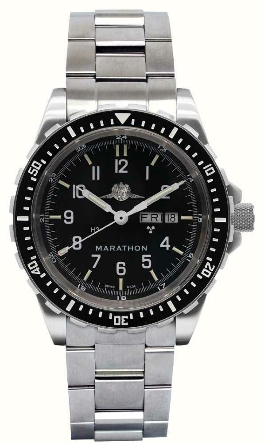 Men'S Marathon | Marathon Official Idf Yamam Jumbo Day/Date Automatic (Jdd) | Stainless Steel Bracelet