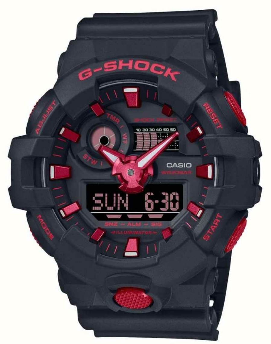 Men'S Casio | Casio G-Shock Ignite Red Series Illuminator Shock Resistant