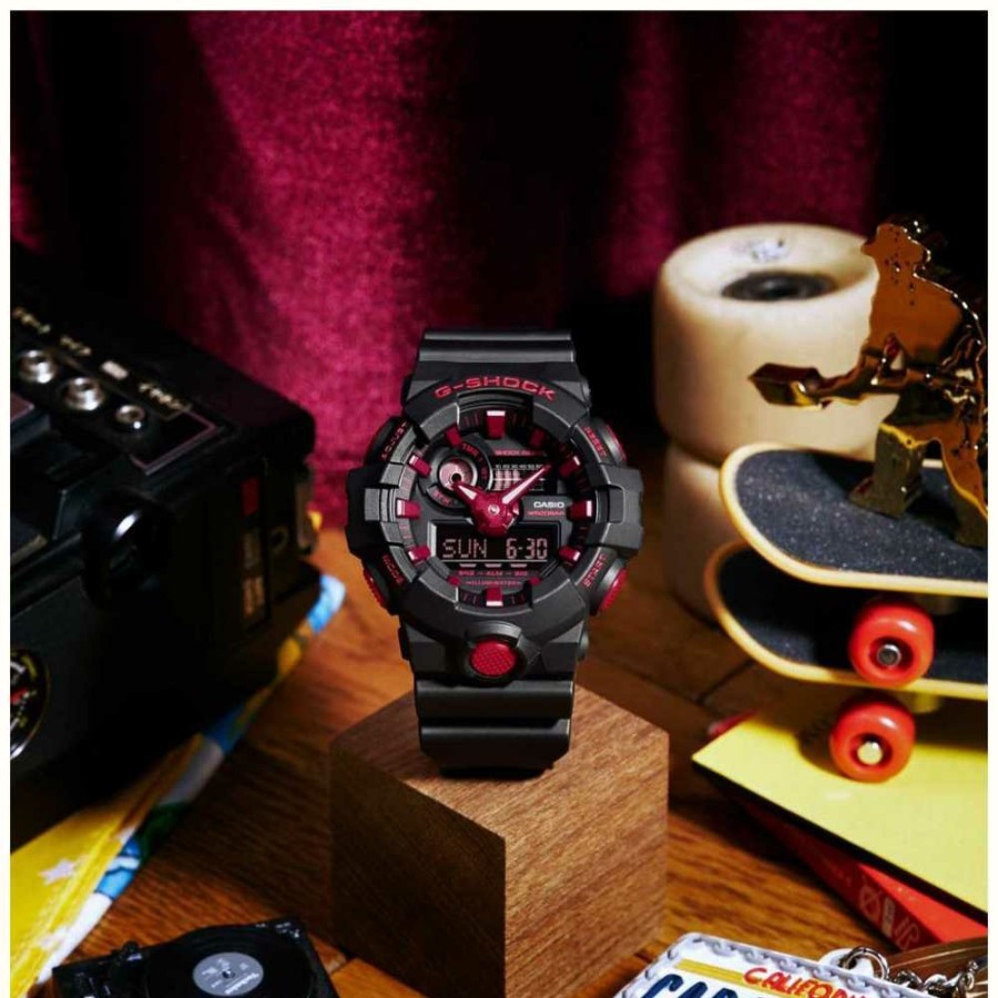 Men'S Casio | Casio G-Shock Ignite Red Series Illuminator Shock Resistant