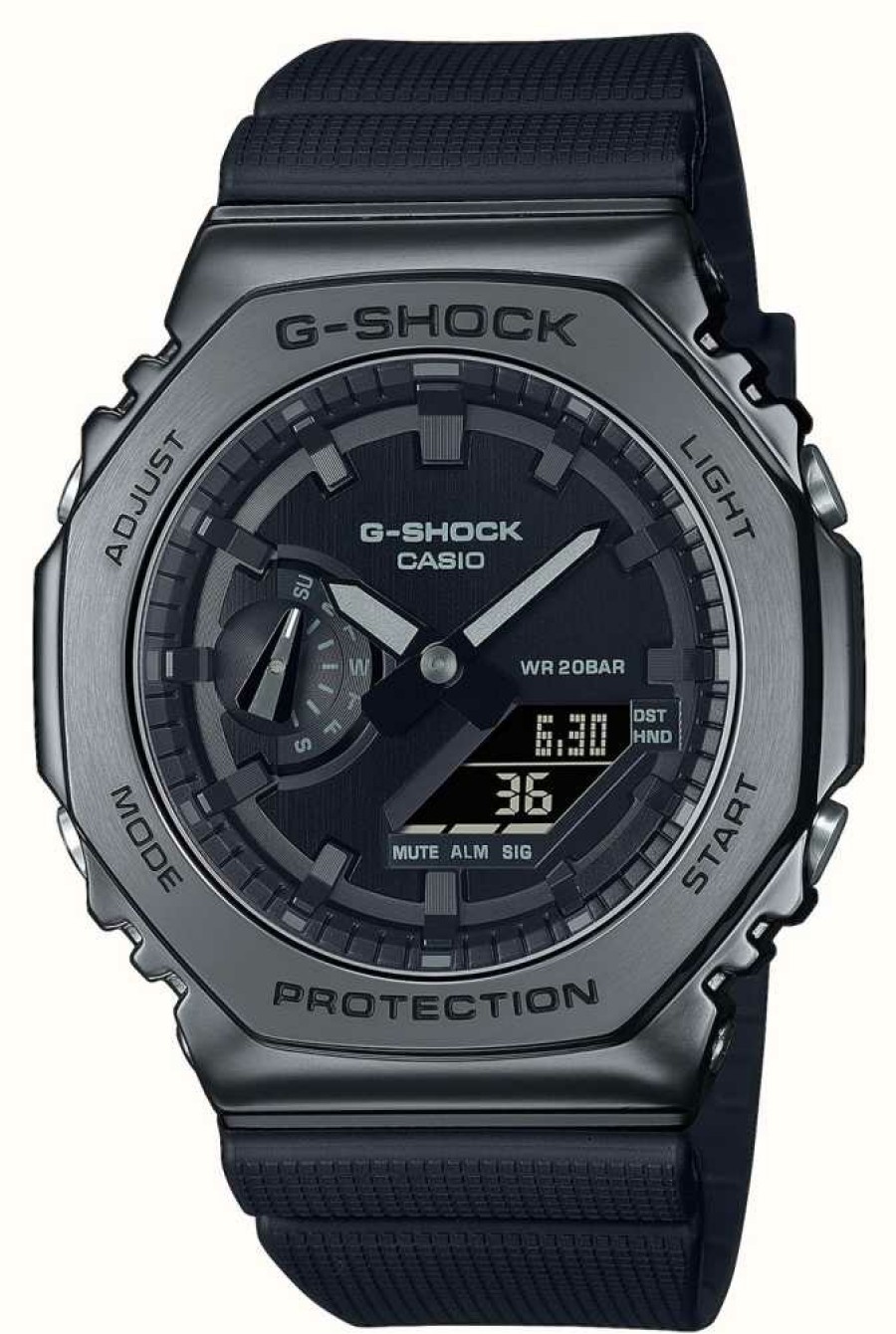 Men'S Casio | Casio G-Shock All Black Metal Series