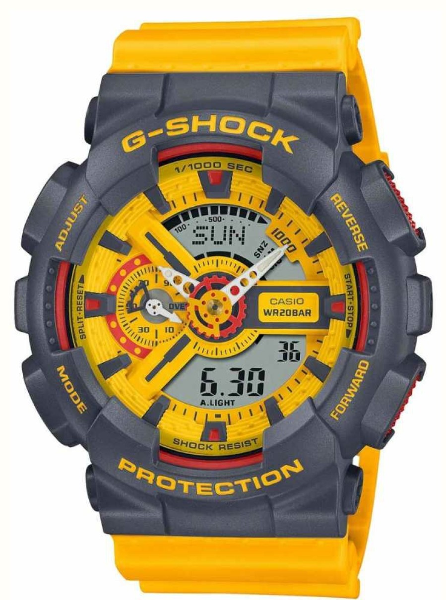 Men'S Casio | Casio G-Shock | 90S Sporty Colour Series | Yellow Resin Strap