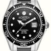 Men'S Roamer | Roamer Rockshell Scuba | Black Dial | Stainless Steel Bracelet